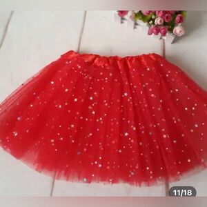 Girls/kids Glitter tutu skirt(NIB),Red